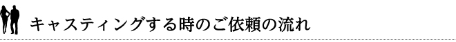 キャスティングする時のご依頼の流れ